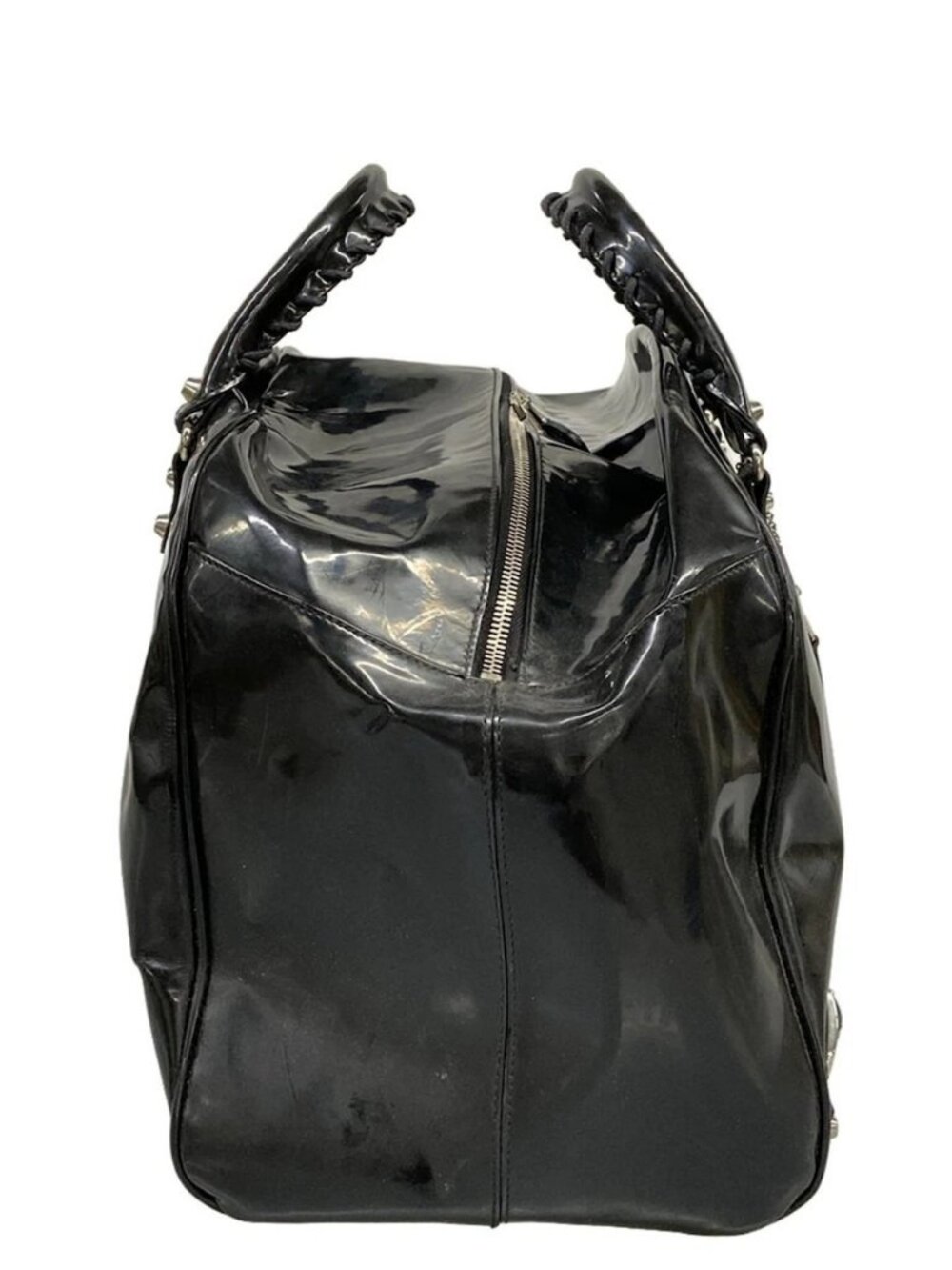 BALENCIAGA The Holiday 203250 Black Leather Boston Bag - Picture 4 of 15